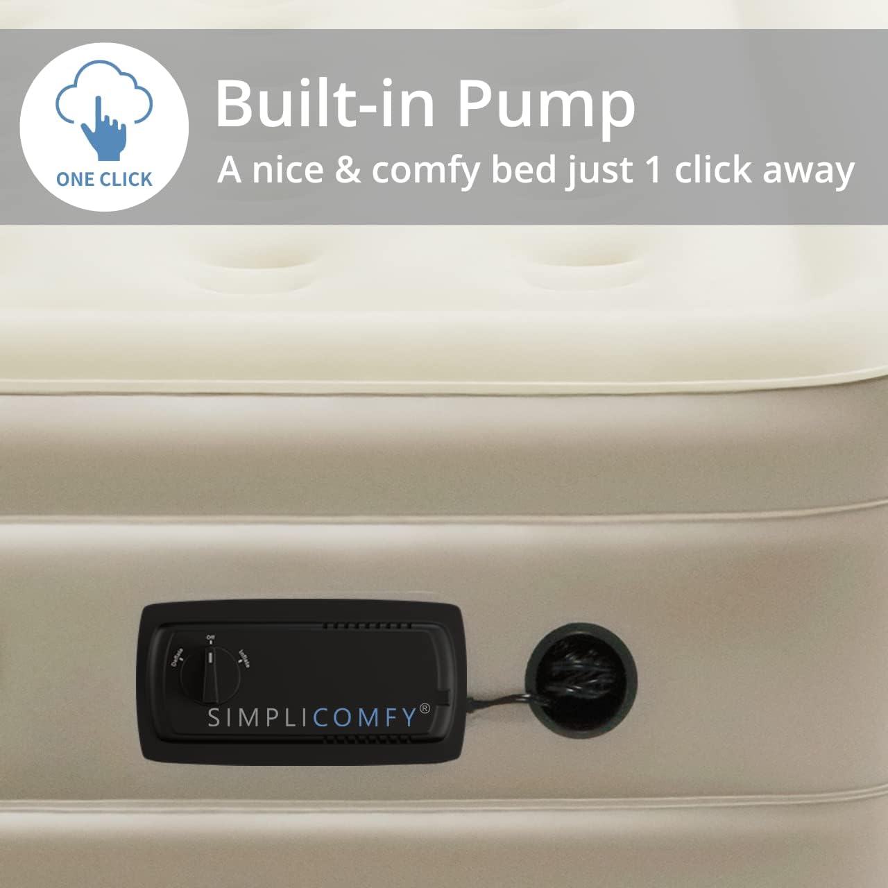 Inflatable Air Mattress with Built-in AC Pump